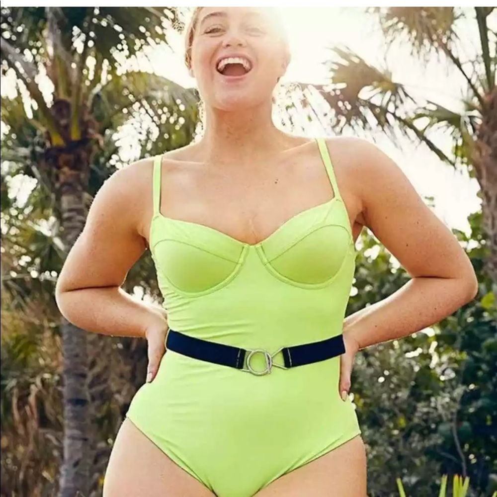 NEW Aerie Swimsuit Neon Yellow American Eagle
